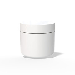 Cosmetic plastic cans makeup cream jars mockup png