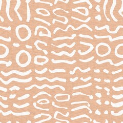 Calm minimal shape seamless pattern. Gender neutral baby nursery decor background. Scandi style sketch wallpaper in decorative kid fashion swatch. 