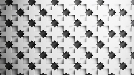 Abstract geometric pattern of squares and crosses