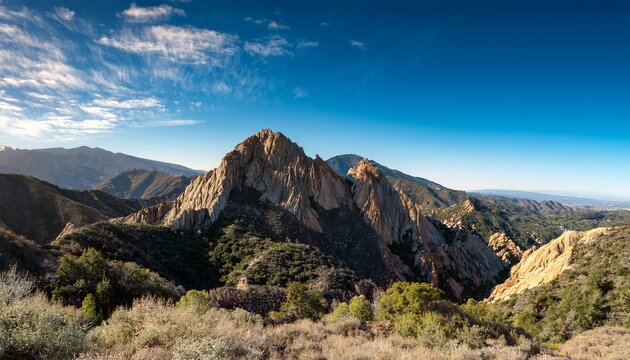 dramatic geological formations in los padres national forest near ojai california