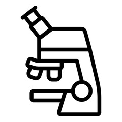 lab scope outline icon for microscope stem observation tool