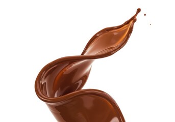 Delicious chocolate swirl liquid dessert sweet treat food concept