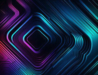Abstract technology background. . Oil paint illustration.