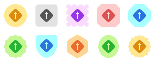 Editable straight road arrow vector icon. Map, location, navigation. Part of a big icon set family. Perfect for web and app interfaces, presentations, infographics, etc