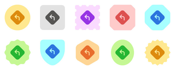 Editable turn left vector icon. Map, location, navigation. Part of a big icon set family. Perfect for web and app interfaces, presentations, infographics, etc