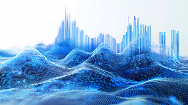 abstract blue chart data