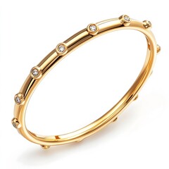Elegant Gold Ring and Bracelet Set with Precious Stones - Luxury Metal Fashion Accessories