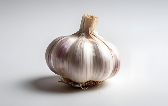 One garlic isolated on white background