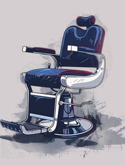 barbershop barber chair equipment background with modern and classic concept Generate AI