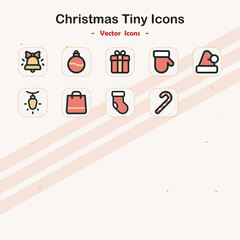 Collection of Colorful Christmas Tiny Icons