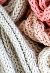 pile of different colored knitted items