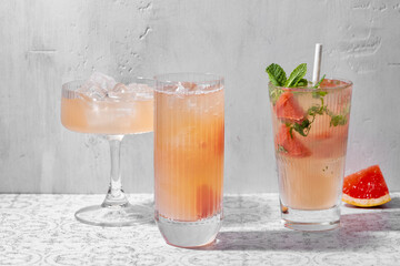 glasses of various mocktails