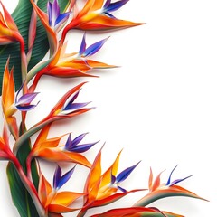 Fototapeta premium Tropical Heliconia Flowers: Vibrant Exotic Flora for Nature Lovers and Creative Design Inspiration