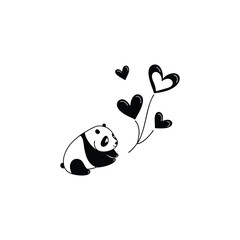 black and white panda