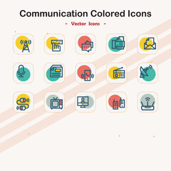 Communication Colored Icons