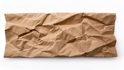 crease brown paper texture on white background recycle material