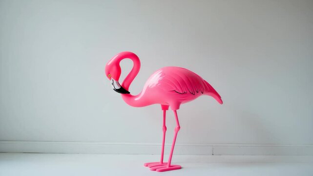 Pink Plastic Flamingo Decoration