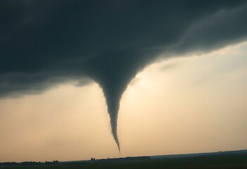very large tornado cloud in the sky