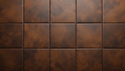 Brown Leather Textured Tiles Seamless Pattern Background for Design Projects