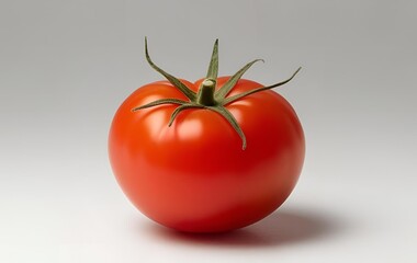 One tomato isolated on white background