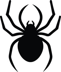 Gothic Spider Vector | Dark and Decorative Arachnid Design in Stylized Linework Perfect for Horror Art, Alternative Branding, and Gothic Illustrations