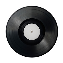 Obraz premium Blank Vinyl Record Black and White Music Audio Analog Vintage