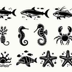 Obraz premium animal silhouette vector illustration