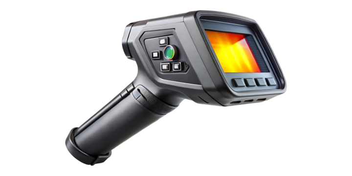 High resolution image of a handheld thermal imaging camera device