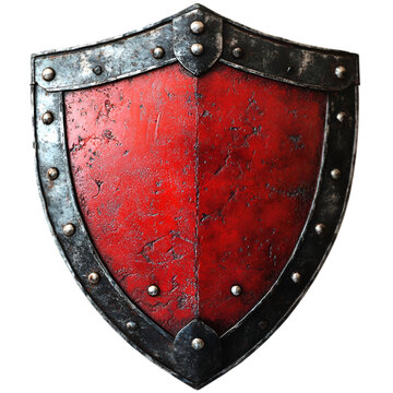 Fototapeta Medieval Red Shield Ancient Armor Protection Knight Warfare