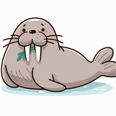 walrus vector illustration