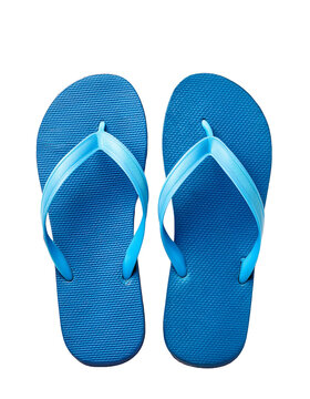 Pair of Flip-Flops on a White Background