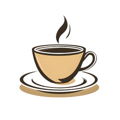 Obraz premium Coffee cup simple icon. Vector illustration --v 6.1 --s 750 --raw