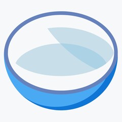 Lens Convex Concave on White Background