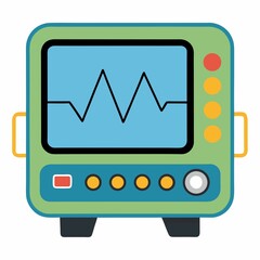 Oscilloscope on White Background