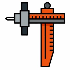 Vernier Caliper on White Background