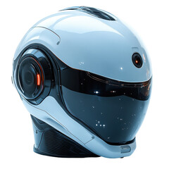 Exploring futuristic motorcycle helmet designs for safety and innovation on transparent background