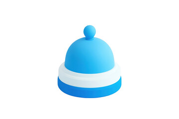 Fototapeta premium Stylish blue winter hat 3d render isometric view modern design perfect for on transparent background