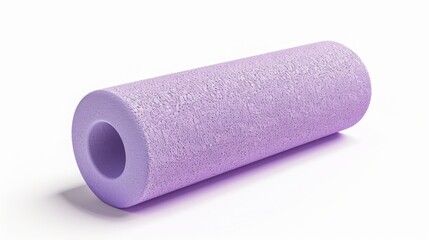Obraz premium Foam yoga wheel isolated on transparent background k resolution lavender color seamless texture logos .