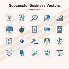 Collection of Successful Business Icons