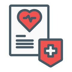 Fototapeta premium health insurance. This is a vector single icon with a filled outline style. Suitable for any purpose, such as website design, mobile app design, logo design, pattern design, etc.