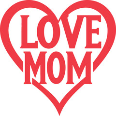 Heartfelt Tribute: A touching visual expression, a vibrant heart, dedicated to a mother, symbolizing eternal love and appreciation.