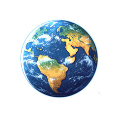Fototapeta premium Earth in flat style. Vector --v 6.1 --s 750 --raw