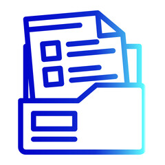 Data Storage Icon # Notary Pack Themes # Outline Gradient Style