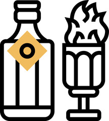 absinthe illustration on a white background  