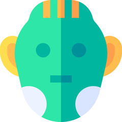 alien illustration on a white background     