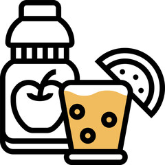 apple juice illustration on a white background     