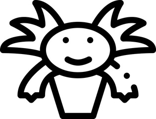 axolotl illustration on a white background    