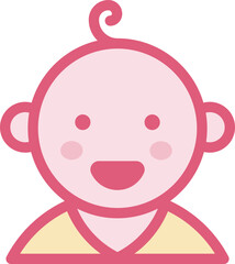 baby illustration on a white background     