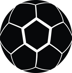 Soccer Ball Icon: A clean, graphic representation of a soccer ball, featuring the classic pentagonal and hexagonal panel design. Perfect for sports-related projects and designs.