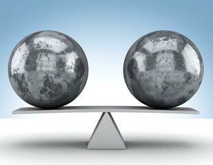 Balanced Metal Spheres on Scales Equilibrium, Weight, Gravity, Symmetry